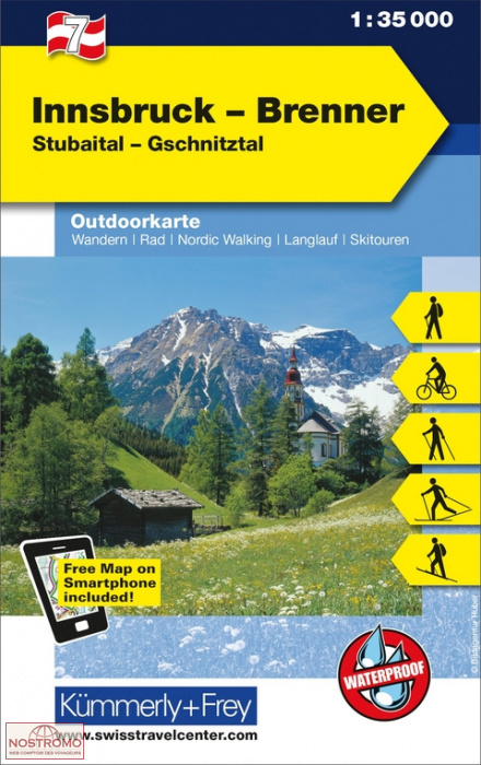 07 INNSBRUCK - BRENNER | Kummerly+Frey hiking map