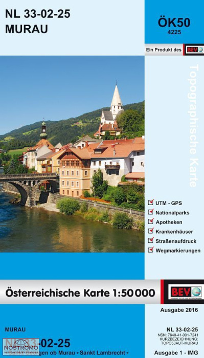 4225 MURAU | carte topographique BEV