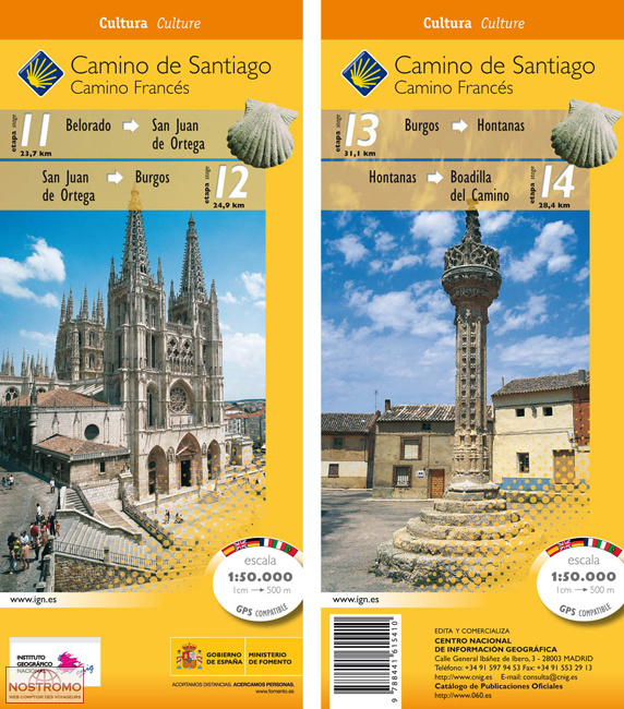 CAMINO DE SANTIAGO. STAGES: 11-12-13-14 | CNIG hiking map