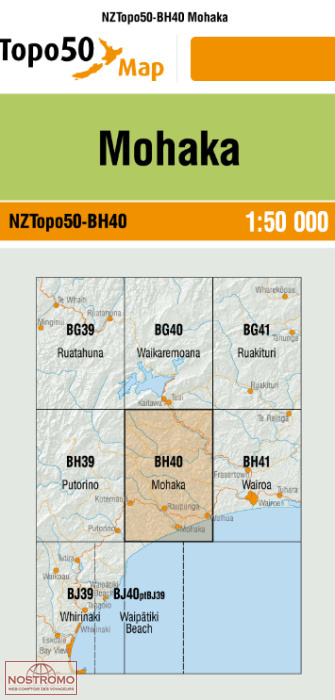 BH40 MOHAKA | carte topographique LINZ