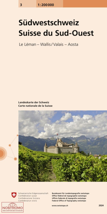 SWITZERLAND SOUTHWEST 3 | Swisstopo travel map