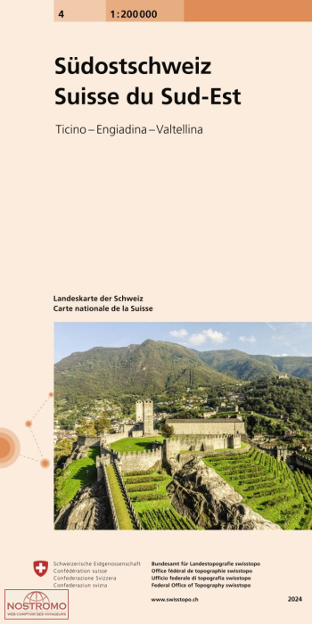 SWITZERLAND SOUTHEAST 4 | Swisstopo travel map