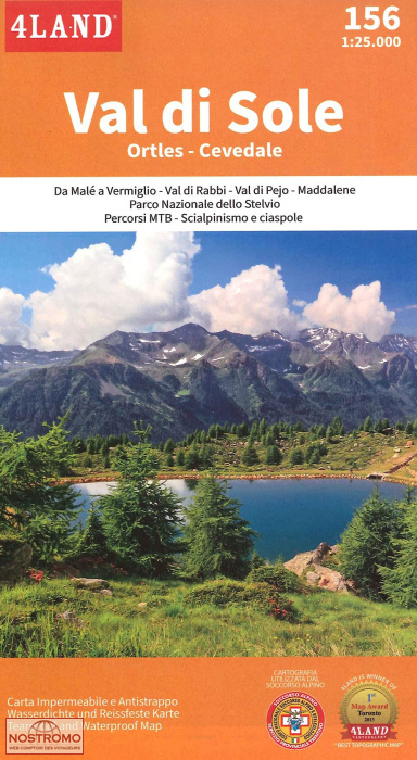 156 VAL DI SOLE | 4Land hiking and biking map