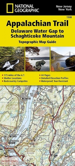 APPALACHIAN TRAIL - DELAWARE WATER GAP TO SCHAGHTICOKE MOUNTAIN | National Geographic hiking mapguide