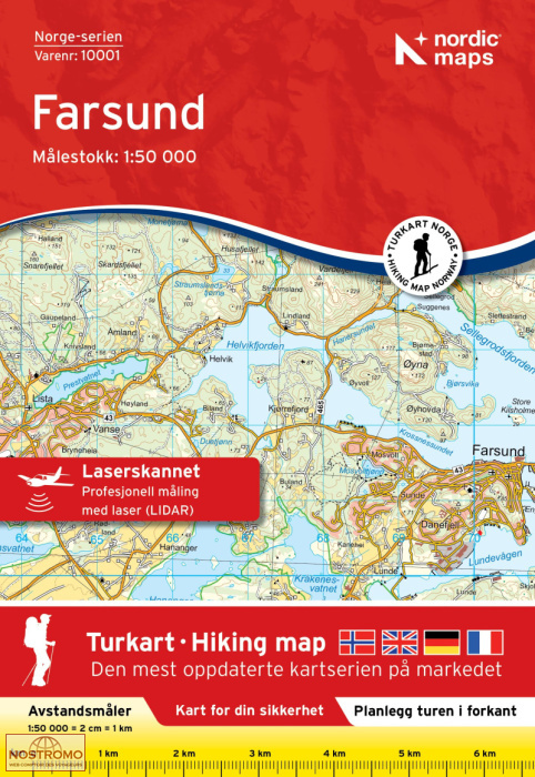 10001 FARSUND | carte topographique Nordic Maps