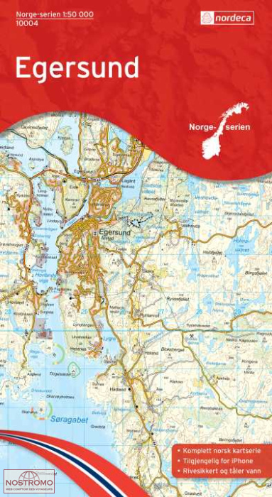 10004 EGERSUND | Nordeca topographical map