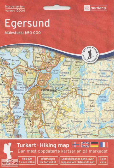 10004 EGERSUND | carte topographique Nordeca
