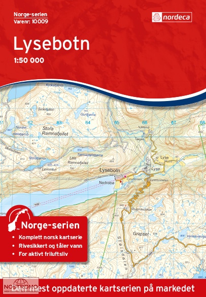 10009 LYSEBOTN | carte topographique Nordeca