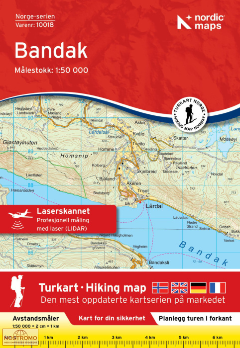 10018 BANDAK | carte topographique Nordic Maps