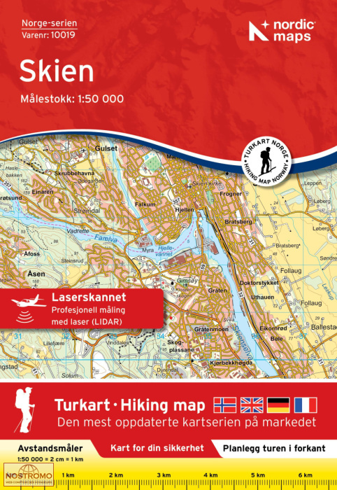10019 SKIEN | carte topographique Nordic Maps