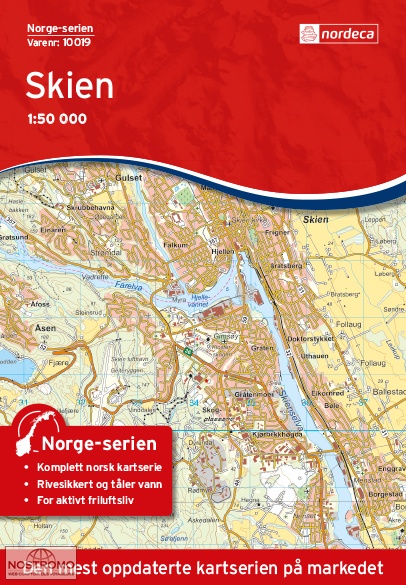 10019 SKIEN | carte topographique Nordeca