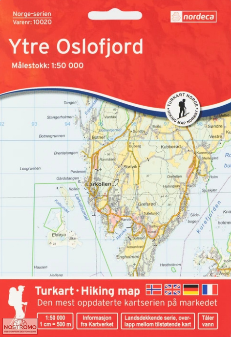 10020 YTRE OSLOFJORD | carte topographique Nordeca