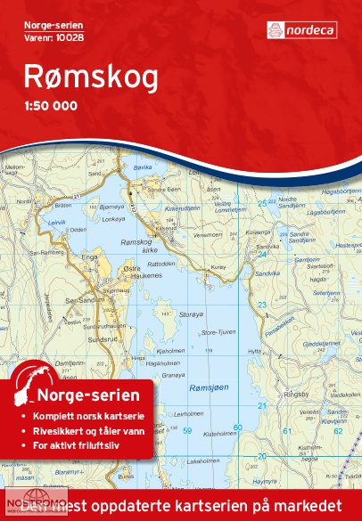 10028 RØMSKOG | carte topographique Nordeca
