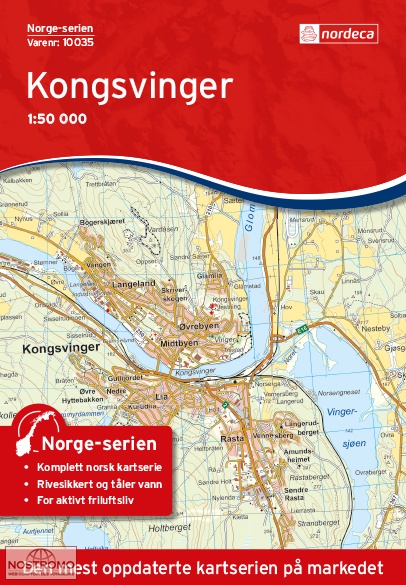 10035 KONGSVINGER | carte topographique Nordeca