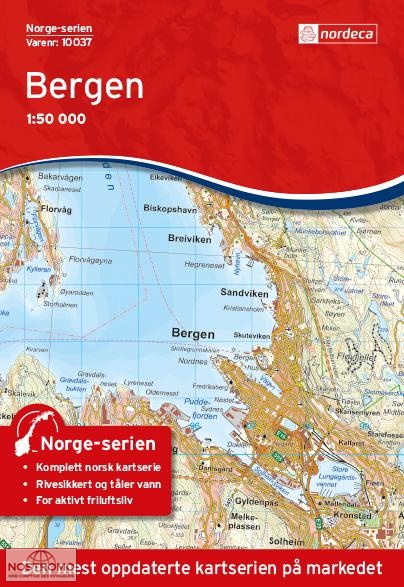 10037 BERGEN | carte topographique Nordeca