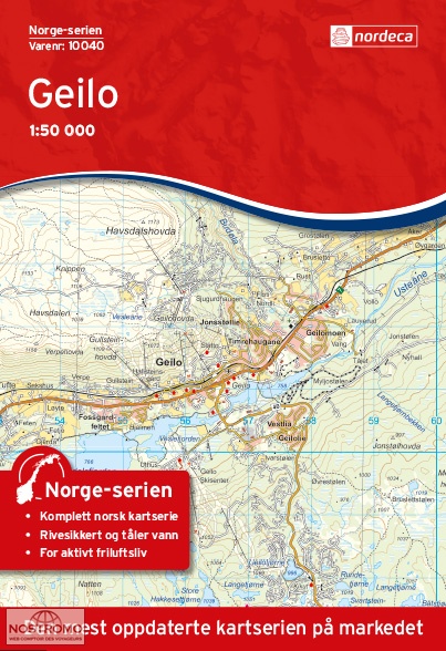 10040 GEILO | carte topographique Nordeca