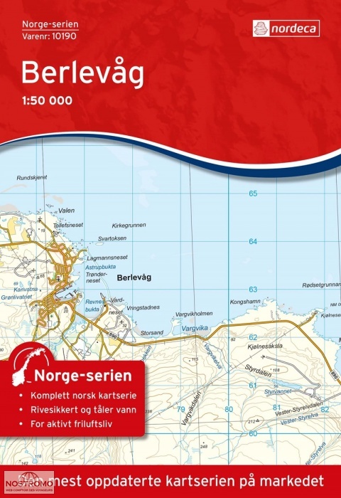 10190 BERLEVÅG | carte topographique Nordeca