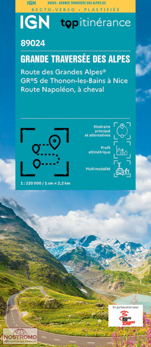 GRANDE TRAVERSÉE DES ALPES | IGN hiking map
