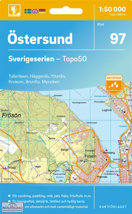 097 ÖSTERSUND | carte topographique Kartförlaget