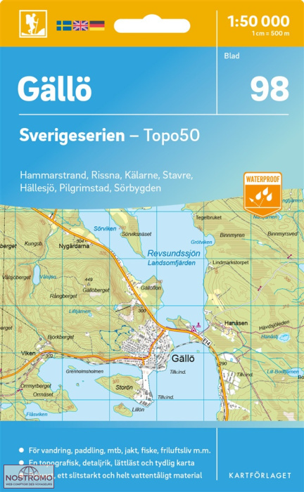 098 GÄLLÖ | carte topographique Kartförlaget