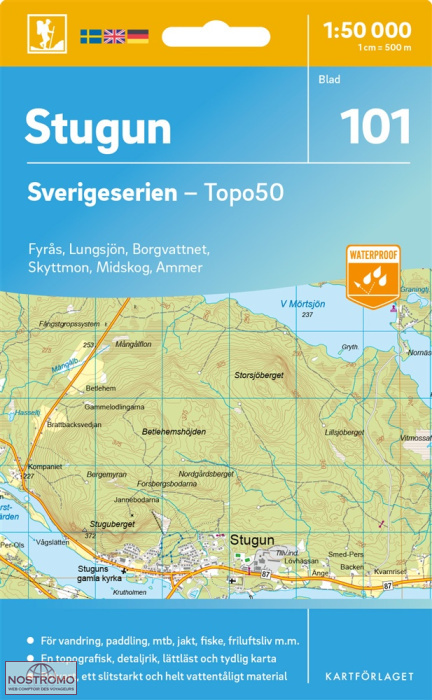 101 STUGUN | Kartförlaget topographic map