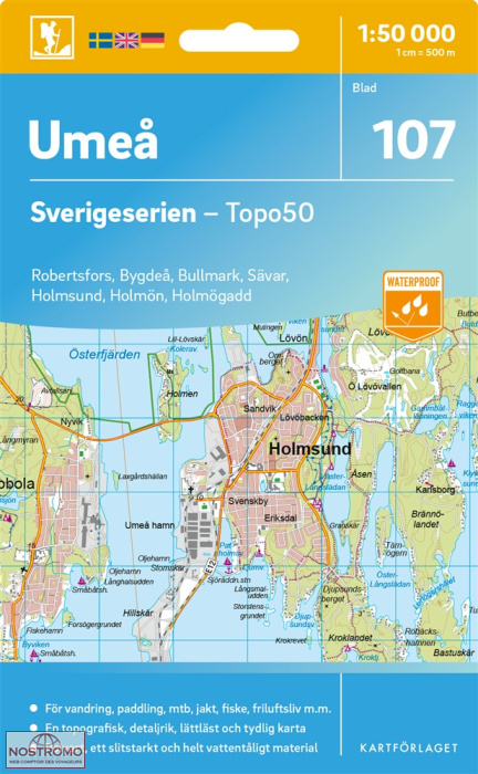 107 UMEÅ | carte topographique Kartförlaget