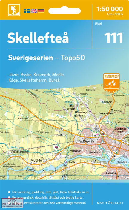 111 SKELLEFTEÅ | carte topographique Kartförlaget