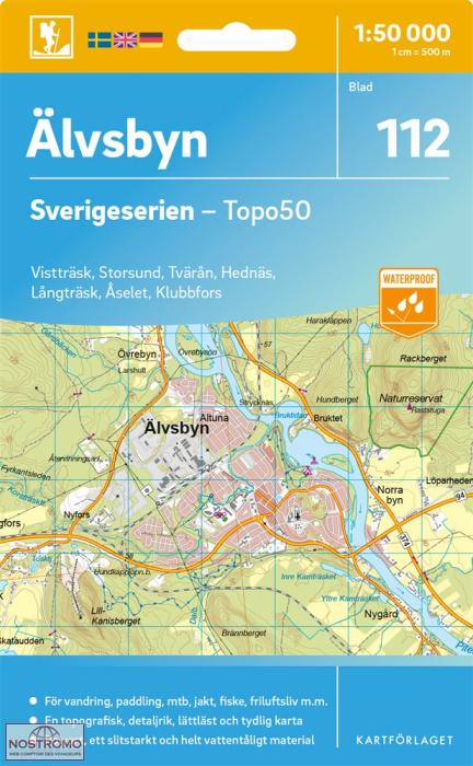 112 ÄLVSBYN | carte topographique Kartförlaget