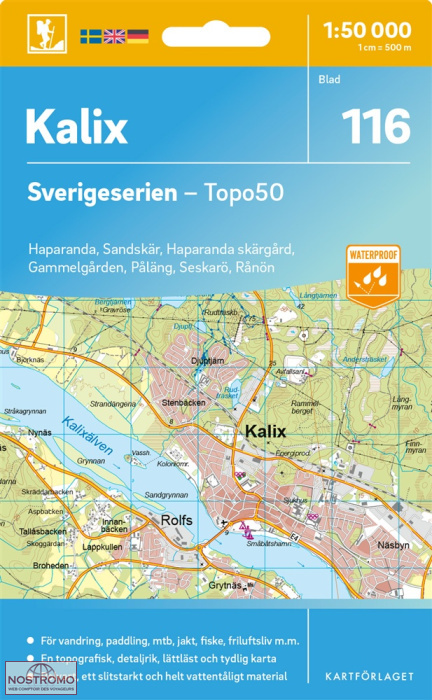 116 KALIX | carte topographique Kartförlaget
