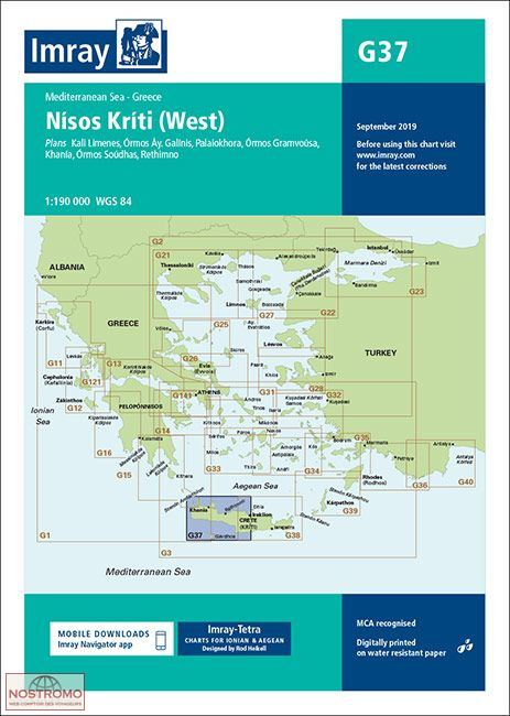 G37 CRÈTE OUEST | carte marine Imray