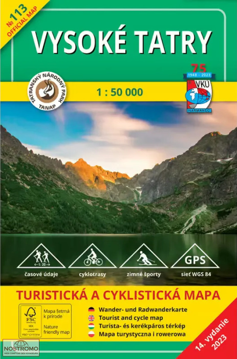 TM 113 - VISOKÉ TATRY | VKÚ Harmanec hiking map