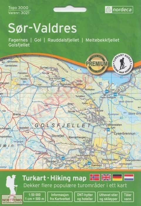 3021 SØR-VALDRES | Nordeca hiking map