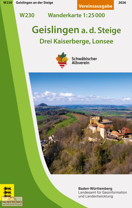 W230 GEISLINGEN AN DER STEIGE | carte de randonnée LGL