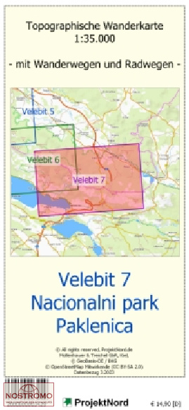 VELEBIT 7 - NACIONALNI PARK PAKLENICA | carte topographique Projektnord