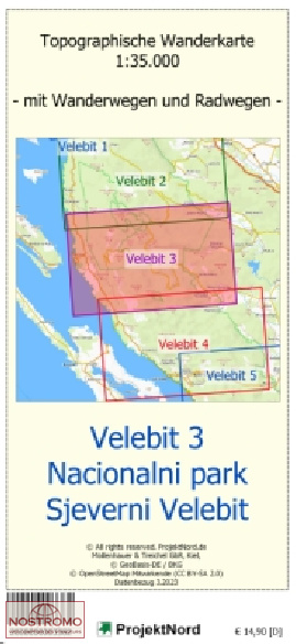 VELEBIT 3 - NACIONALNI PARK SJEVERNI VELEBIT | carte topographique Projektnord