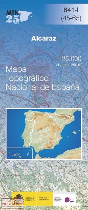 841-1 ALCARAZ | carte topographique CNIG
