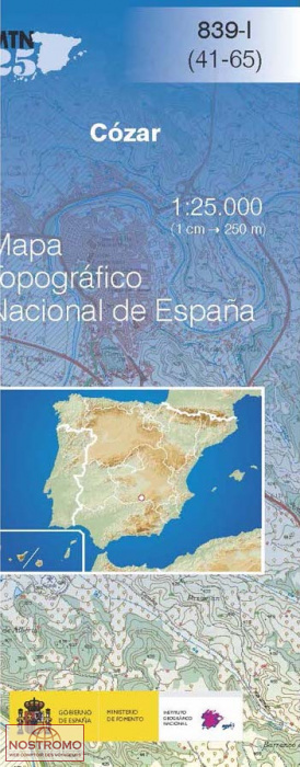 839-1 CÓZAR | carte topographique CNIG
