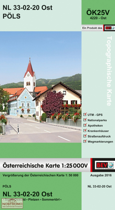 4220-OST PÖLS | carte topographique BEV