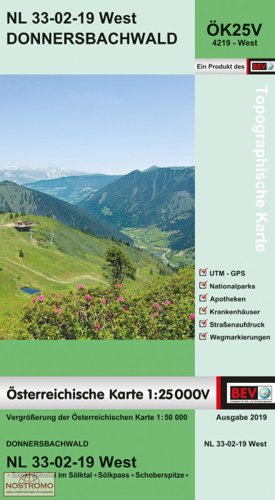 4219-WEST DONNERSBACHWALD | carte topographique BEV