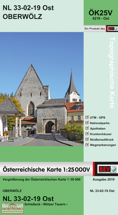 4219-OST OBERWÖLZ | carte topographique BEV