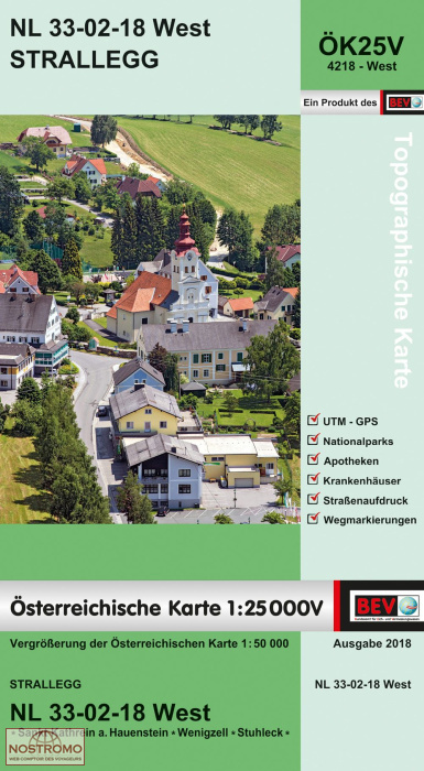 4218-WEST STRALLEGG | carte topographique BEV