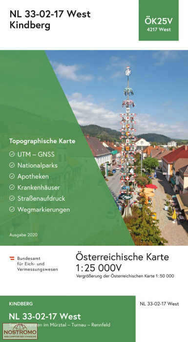 4217-WEST KINDBERG | carte topographique BEV