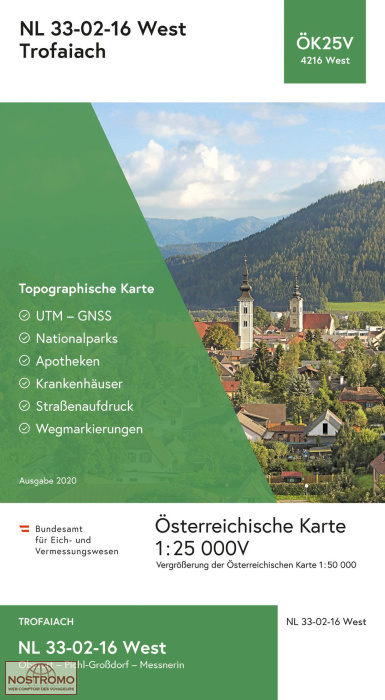 4216-WEST TROFAIACH | carte topographique BEV