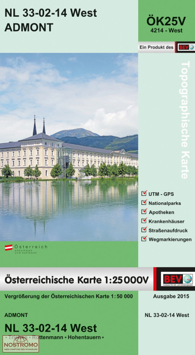 4214-WEST ADMONT | carte topographique BEV