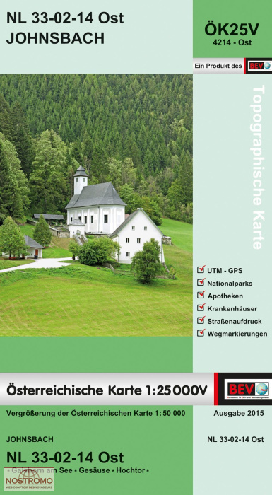 4214-OST JOHNSBACH | carte topographique BEV