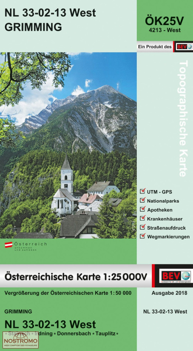 4213-WEST GRIMMING | carte topographique BEV