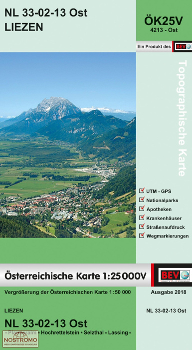 4213-OST LIEZEN | carte topographique BEV