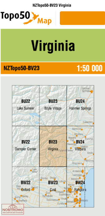BV23 VIRGINIA | carte topographique LINZ