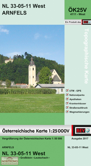 4111-WEST ARNFELS | carte topographique BEV