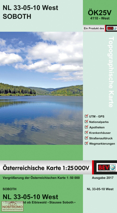 4110-WEST SOBOTH | carte topographique BEV